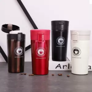 380ml Portable Travel Coffee Mug Vacuum Flask Thermo Water Bottle Car Mug Thermocup Stainless Steel Thermos Tumbler Cup