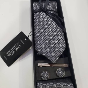 Presley Neckties + clip + cufflins