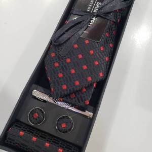 Presley Neckties + clip + cufflins