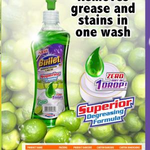 Bullet Dishwash Liquid Lemon 25 X 750ml