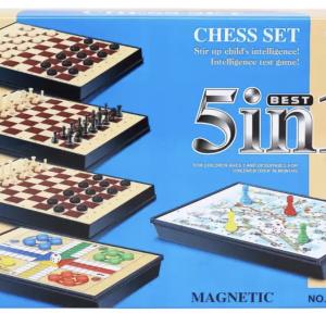 5 in 1 Magnetic ( Chess, Ludo, Snakes and Ladders, Checkers, Checkers and Chess)