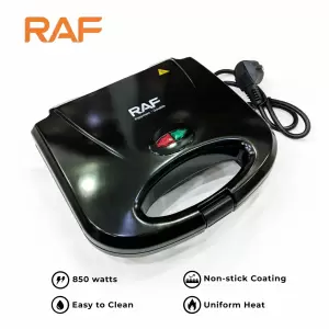 RAF Sandwich Maker 4 Slice R.284S with Non-Stick Coating & Double Sided Uniform Heating