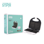 Winning Star ST-9302 Portable 2 Slice Waffle Maker Sandwich Maker - 750W