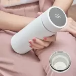 Smart temperature display vacuum cup