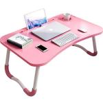 Foldable Laptop Bed Desk with Cup Holder and Device Slots – Portable Laptop Table for Home, Office & Study