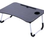 Foldable Laptop Bed Desk with Cup Holder and Device Slots – Portable Laptop Table for Home, Office & Study