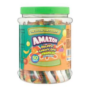 Amazon Fruity Chew Bar - Tropicl 50 Units X 6 Jars