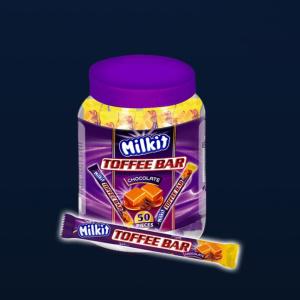 Milkit Toffee Bar-Choclate 50 Units X 6 Jars