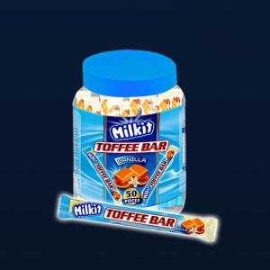 Milkit Toffee Bar-Vanilla 50 Units X 6 Jars