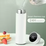 Smart temperature display vacuum cup