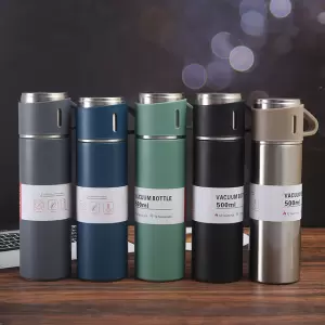 Vacuum Flask set with 3 Cups